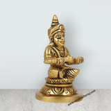 Annapuran Devi Murti - 3 Inches | Brass Idol/ Annapoorani Statue/ Annapurna Idol for Pooja
