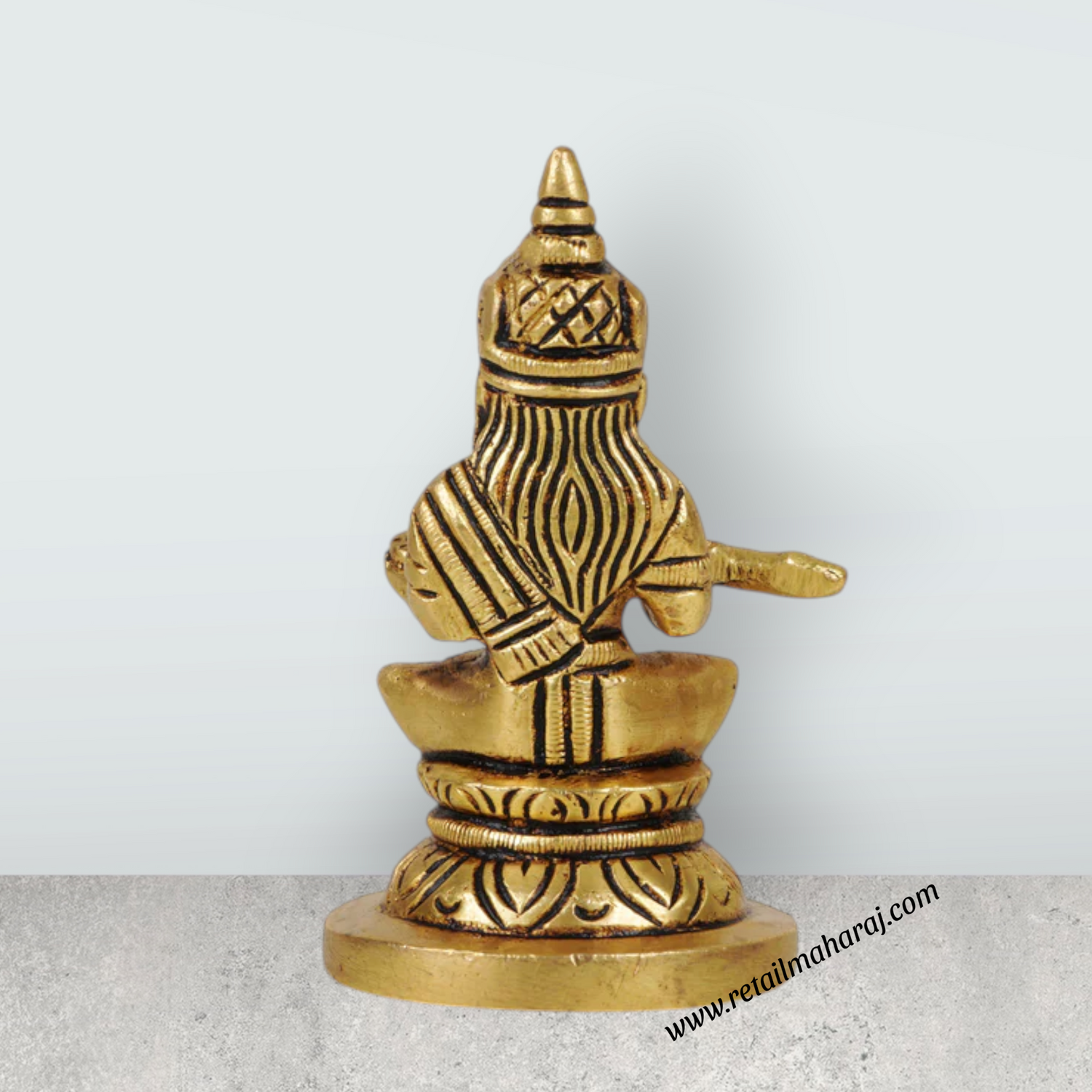 Annapuran Devi Murti - 3 Inches | Brass Idol/ Annapoorani Statue/ Annapurna Idol for Pooja