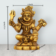Shiva Statue With Base - 2.75 x 2 Inches | Antique Brass Idol/ Sitting Shiv Statue for Pooja/ 240 Gms Approx - Retail Maharaj