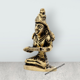 Annapoorani Statue - 1.5 x 1.25 Inches | Brass Idol/ Annapoorani Idol for Pooja/ 35 Gms Approx - Retail Maharaj