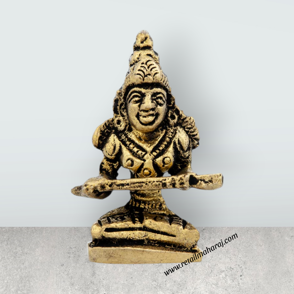 Annapoorani Statue - 1.5 x 1.25 Inches | Brass Idol/ Annapoorani Idol for Pooja/ 35 Gms Approx - Retail Maharaj