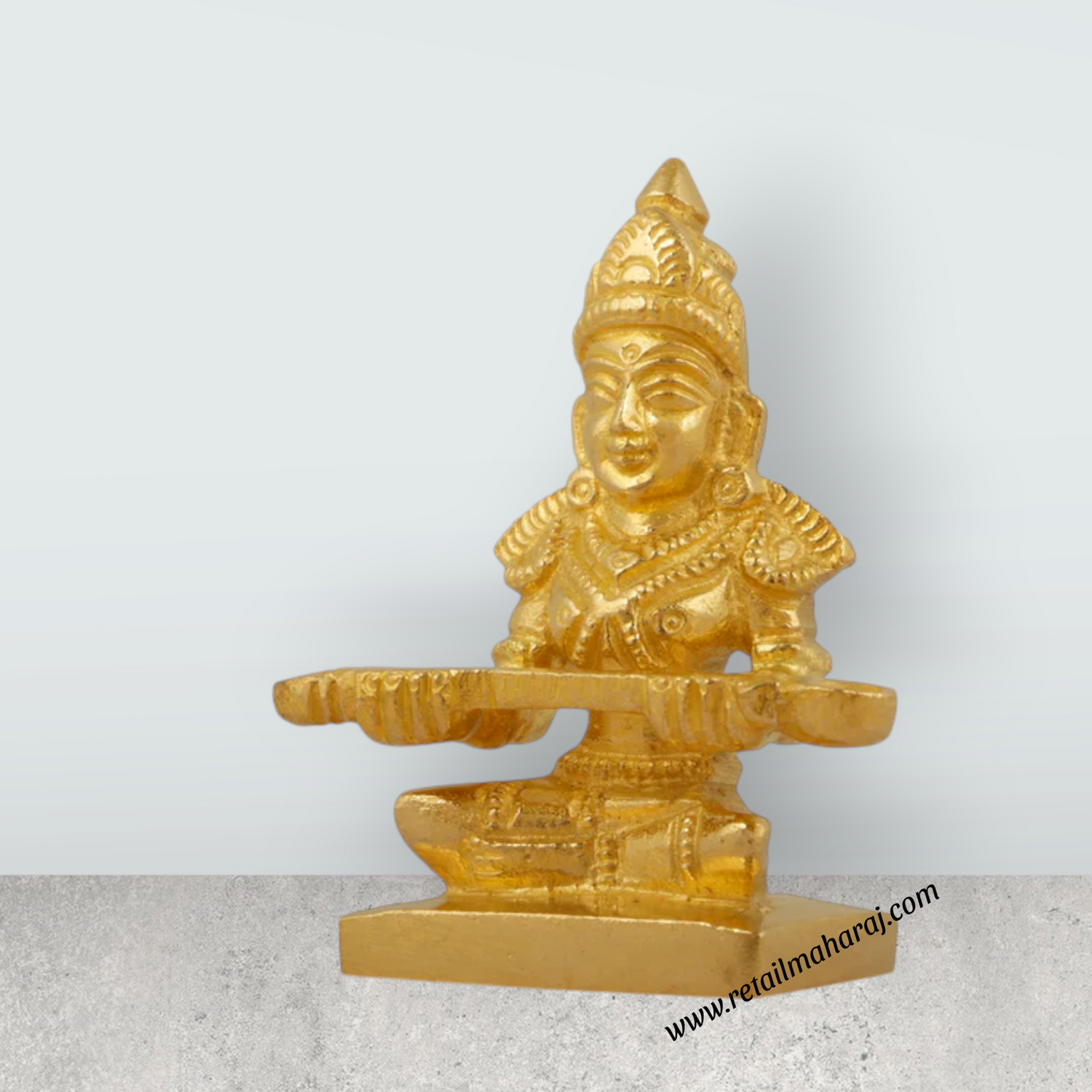 Annapuran Devi Murti - 2.5 Inches | Brass Idol/ Annapoorani Statue/ Annapurna Idol for Pooja - Retail Maharaj