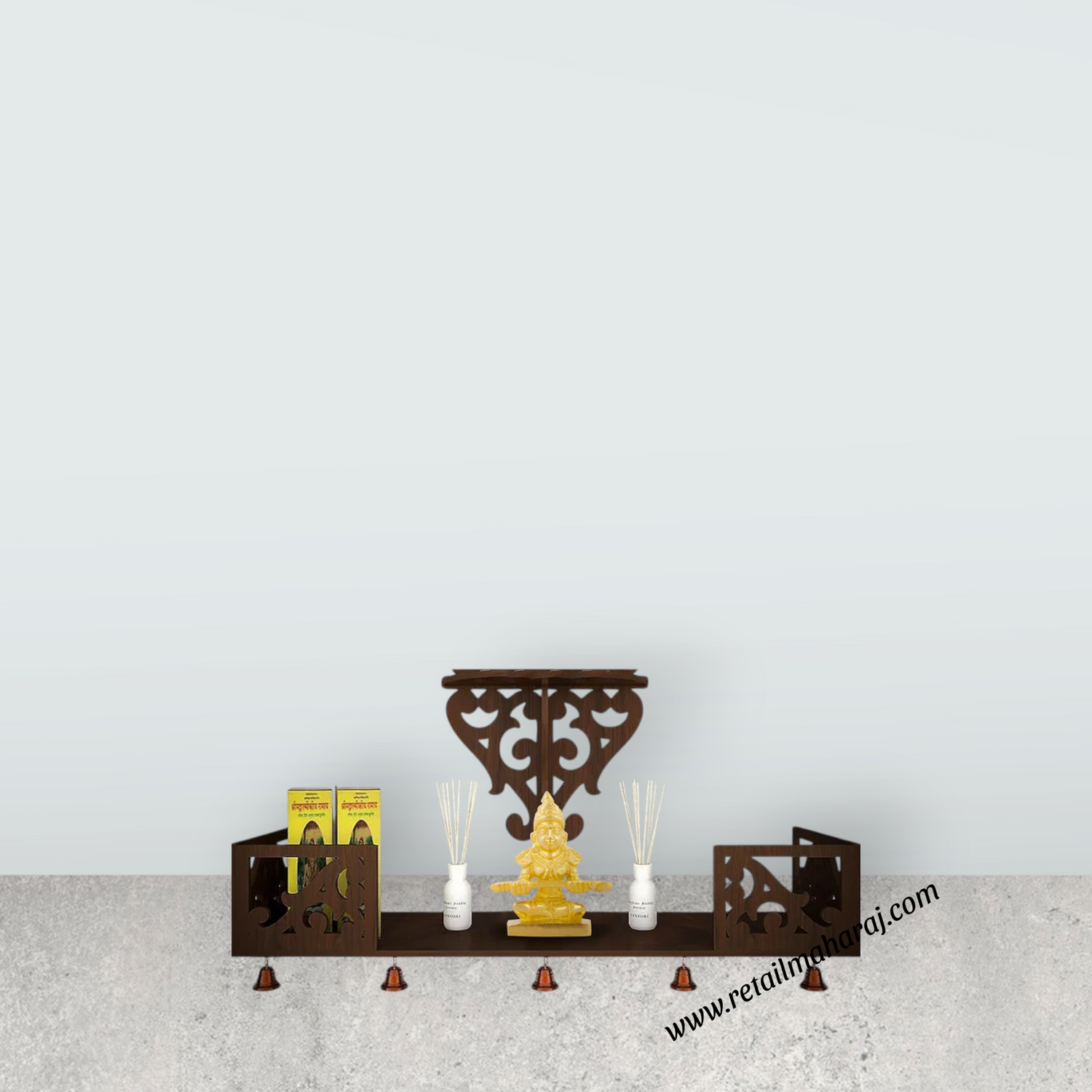 Annapuran Devi Murti - 2.5 Inches | Brass Idol/ Annapoorani Statue/ Annapurna Idol for Pooja - Retail Maharaj
