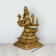 Kamakshi Idol With Base - 5 x 3 Inches | Antique Brass Idol/ Kamatchi Amman Statue for Pooja/ 920 Gms Approx - Retail Maharaj