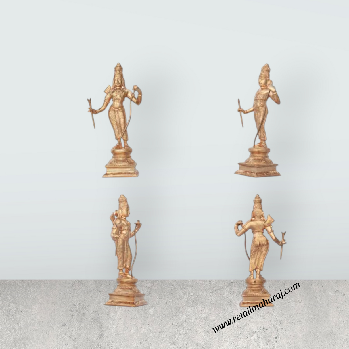 Ram Darbar Murti - 6 Inches | Panchaloha Statue/ Ram Darbar Idol for Pooja/ 1.350 Kgs Approx - Retail Maharaj