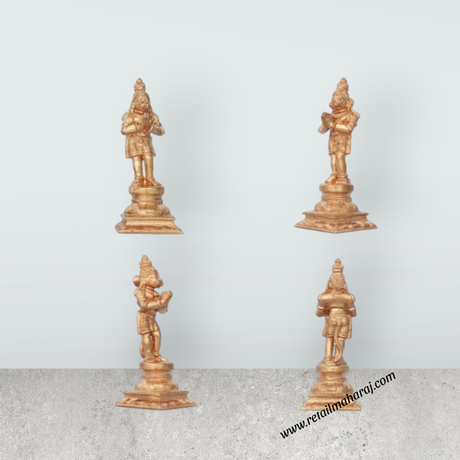 Ram Darbar Murti - 6 Inches | Panchaloha Statue/ Ram Darbar Idol for Pooja/ 1.350 Kgs Approx - Retail Maharaj