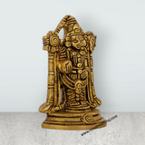 Balaji Murti Standing On Base - 4 x 2.5 Inches | Antique Brass Idol/ Venkateswara Swamy Idol for Pooja - Retail Maharaj