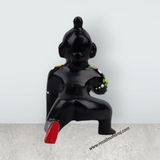 Crawling Krishna Murti - 4 x 3 Inches | Antique Brass Idol/ Painted Krishna Idol for Pooja