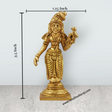 Meenakshi Amman Statue - 3.5 Inches | Meenakshi Brass Idol/ Antique Finish Meenakshi Statue for Pooja - Retail Maharaj