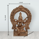 Saraswati Murti - 6 Inches | Panchaloha Idol/ Saraswati Idol/ Saraswati Mata Murti for Pooja - Retail Maharaj