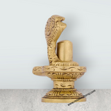 Shivling Idol - 3 x 2.5 Inches | Antique Brass Statue/ Sivalingam Statue for Pooja/ 290 Gms Approx - Retail Maharaj