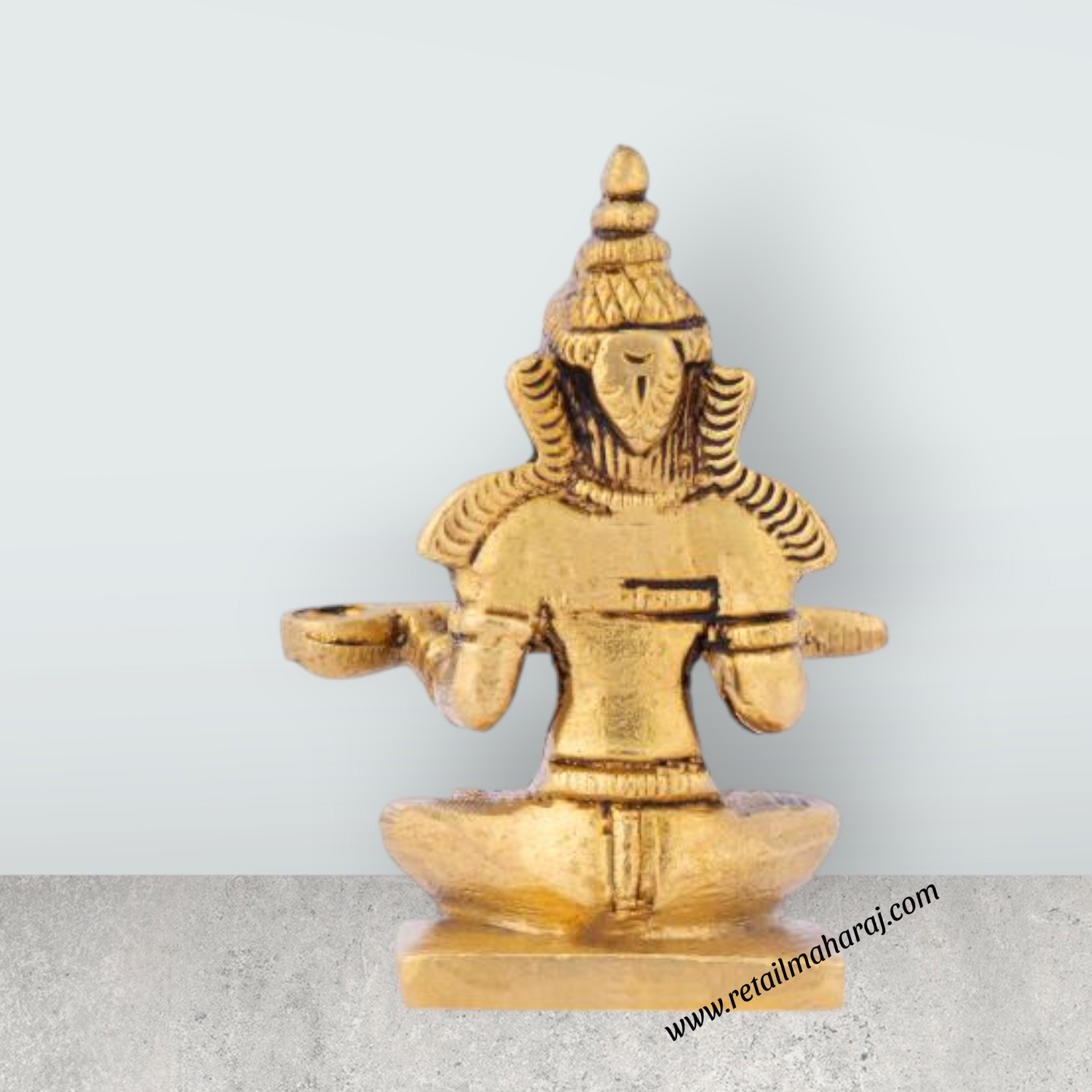 Annapuran Devi Murti - 3 x 2.25 Inches | Brass Idol/ Annapoorani Statue/ Annapurna Idol for Pooja - Retail Maharaj