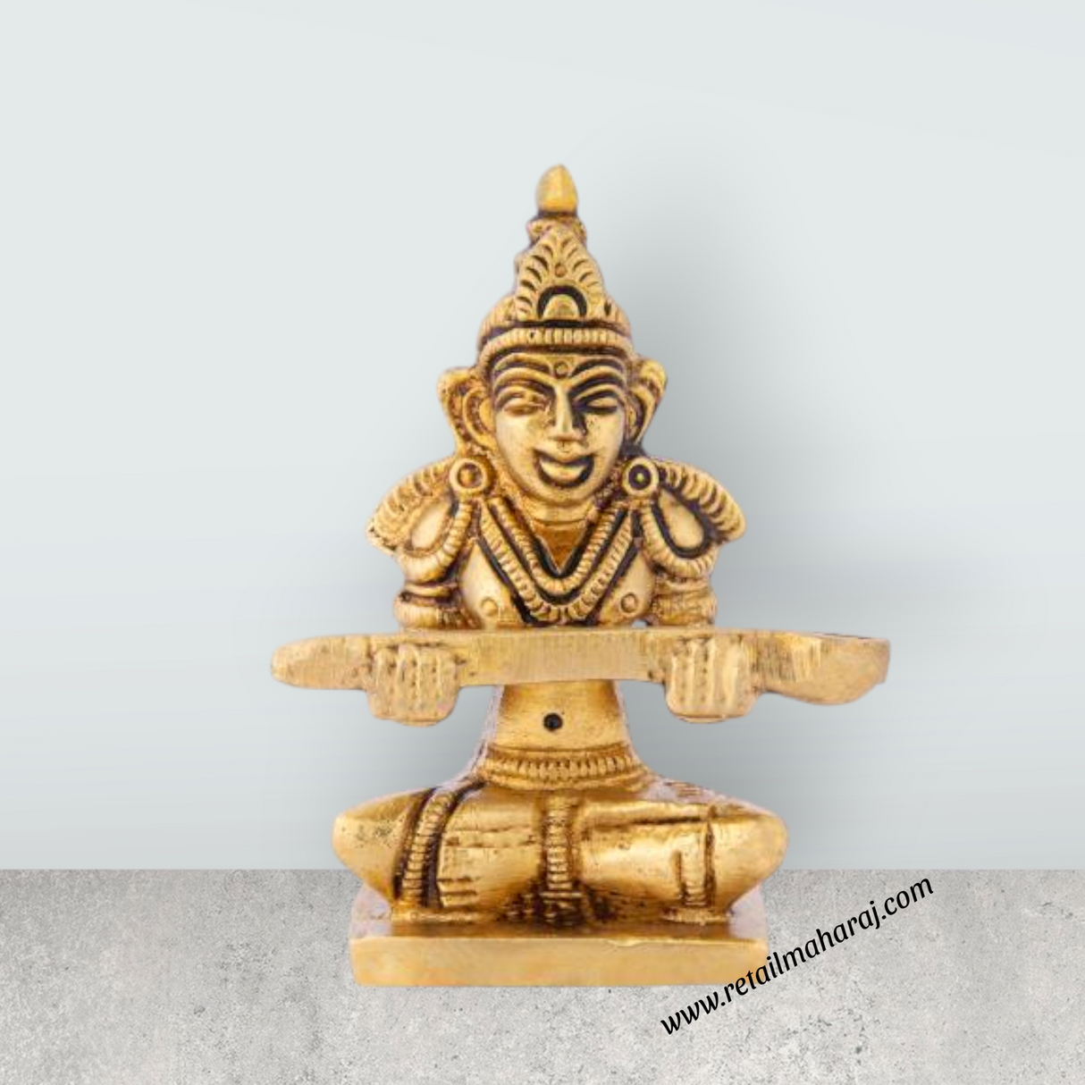 Annapuran Devi Murti - 3 x 2.25 Inches | Brass Idol/ Annapoorani Statue/ Annapurna Idol for Pooja - Retail Maharaj
