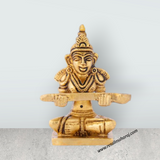 Annapuran Devi Murti - 3 x 2.25 Inches | Brass Idol/ Annapoorani Statue/ Annapurna Idol for Pooja - Retail Maharaj