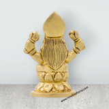 Laxmi Murti - Kamal Base - 3 x 2.25 Inches | Brass Idol/ Lakshmi Idol/ Lakshmi Murti/ Lakshmi Statue for Pooja - Retail Maharaj
