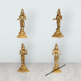 Dasavathaaram Murti Set - 6 x 2 Inches | Antique Brass Idol/ Vishnu Ten Incarnations Avatars Idols for Pooja