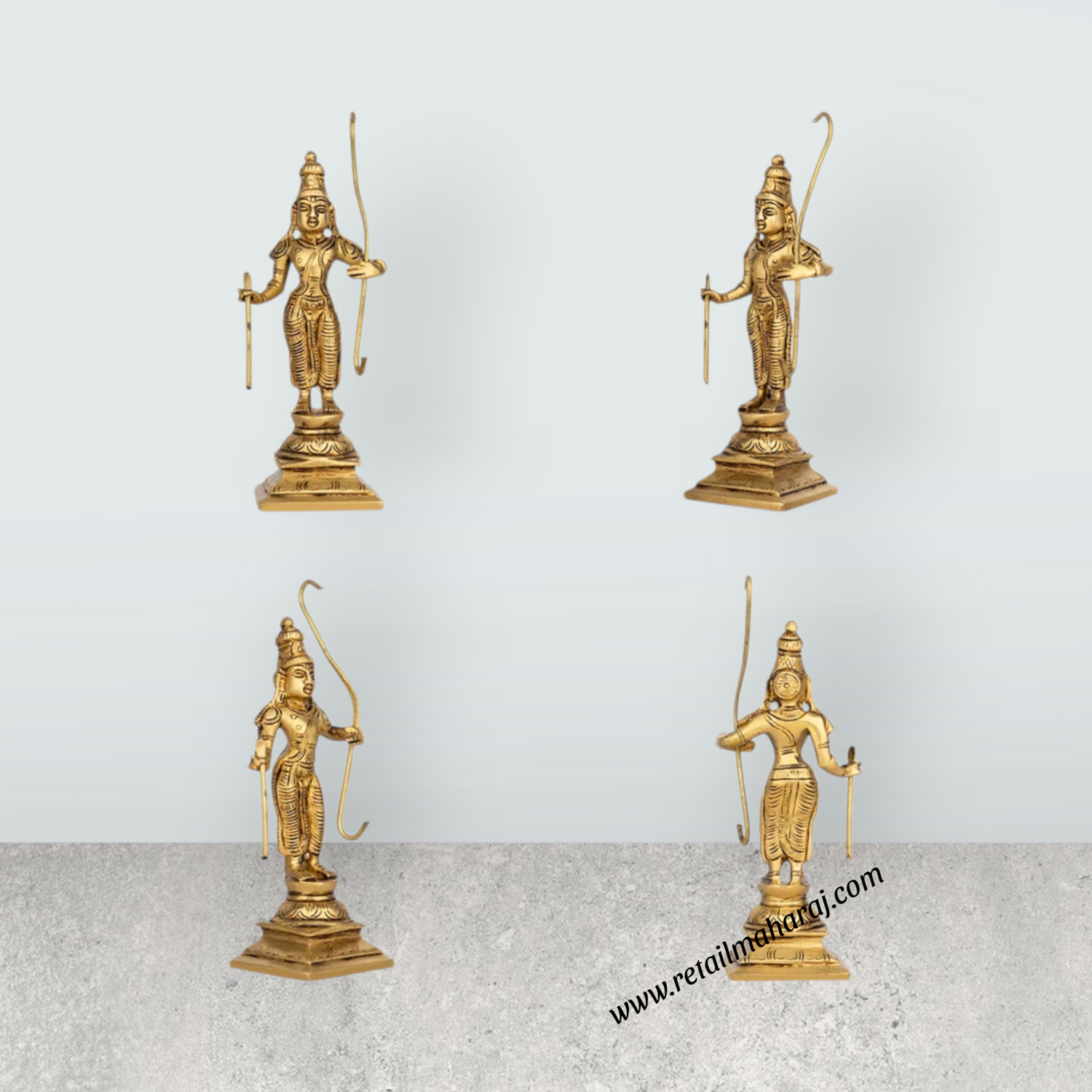 Dasavathaaram Murti Set - 6 x 2 Inches | Antique Brass Idol/ Vishnu Ten Incarnations Avatars Idols for Pooja