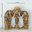Ram Darbar Murti with Arch - 5 x 5.5 Inches | Antique Brass Idol/ Ram Darbar Idol for Pooja/ 980 Gms Approx - Retail Maharaj