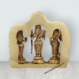 Ram Darbar Murti with Arch - 5 x 5.5 Inches | Antique Brass Idol/ Ram Darbar Idol for Pooja/ 980 Gms Approx - Retail Maharaj