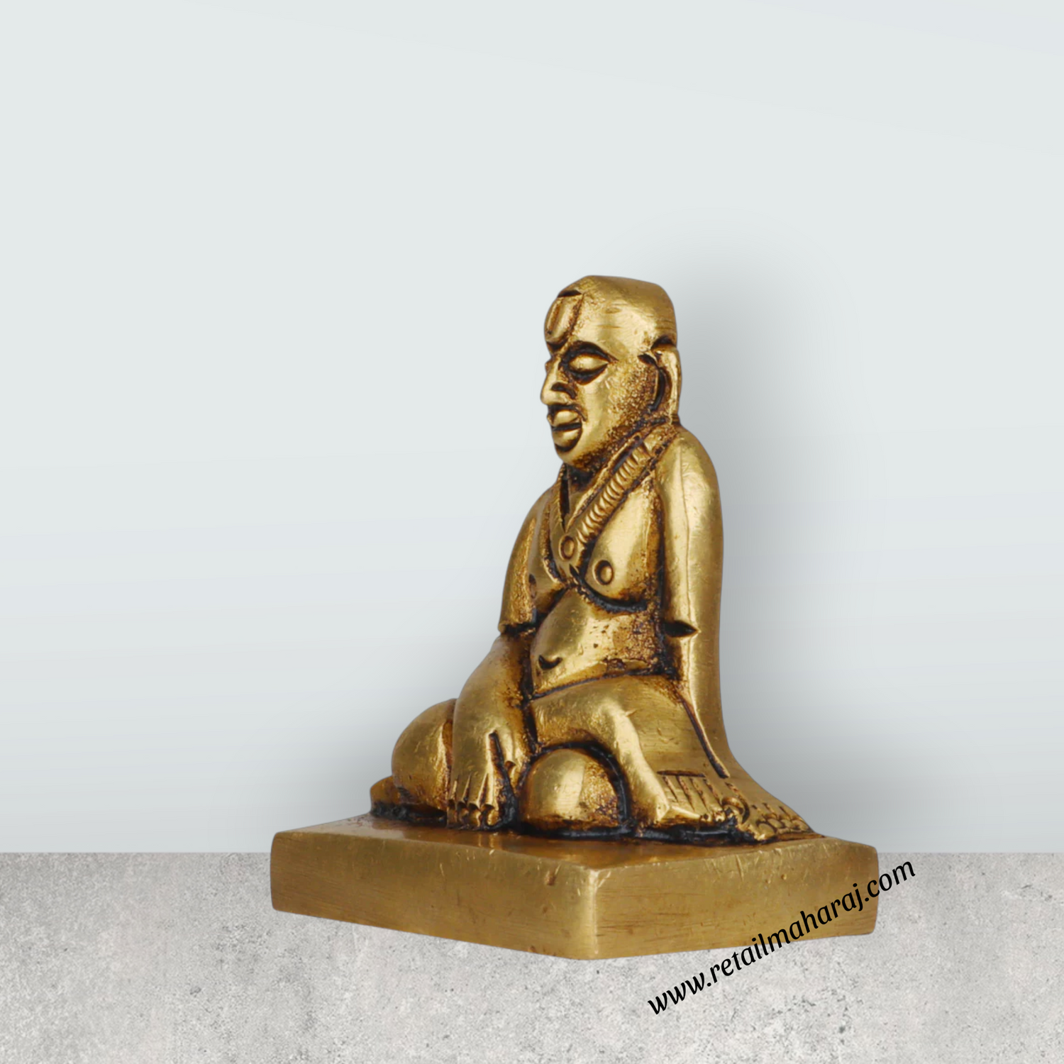 Swami Samarth Murti - 2 Inches | Brass Idol/ Swami Samarth Statue for Pooja/ 95 Gms Approx - Retail Maharaj