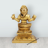 Bala Tripura Sundari Idol - 3.5 x 2.5 Inches | Antique Brass Idol/ Balambigai Statue for Pooja/ 400 Gms Approx - Retail Maharaj