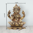 Laxmi Idol - 3.5 x 2 Inches | Antique Brass Idol/ Lakshmi Idol for Pooja/ 420 Gms Approx - Retail Maharaj
