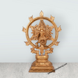 Chakrathazhwar Standing On Base - 11.5 x 8 Inches | Panchaloha Idol / Sudarshana Chakra Idol For Pooja - Retail Maharaj