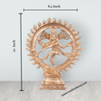 Natraj Murti With Base - 10 x 8.5 Inches | Nataraja Vigraham/ Panchaloha Statue for Pooja - Retail Maharaj