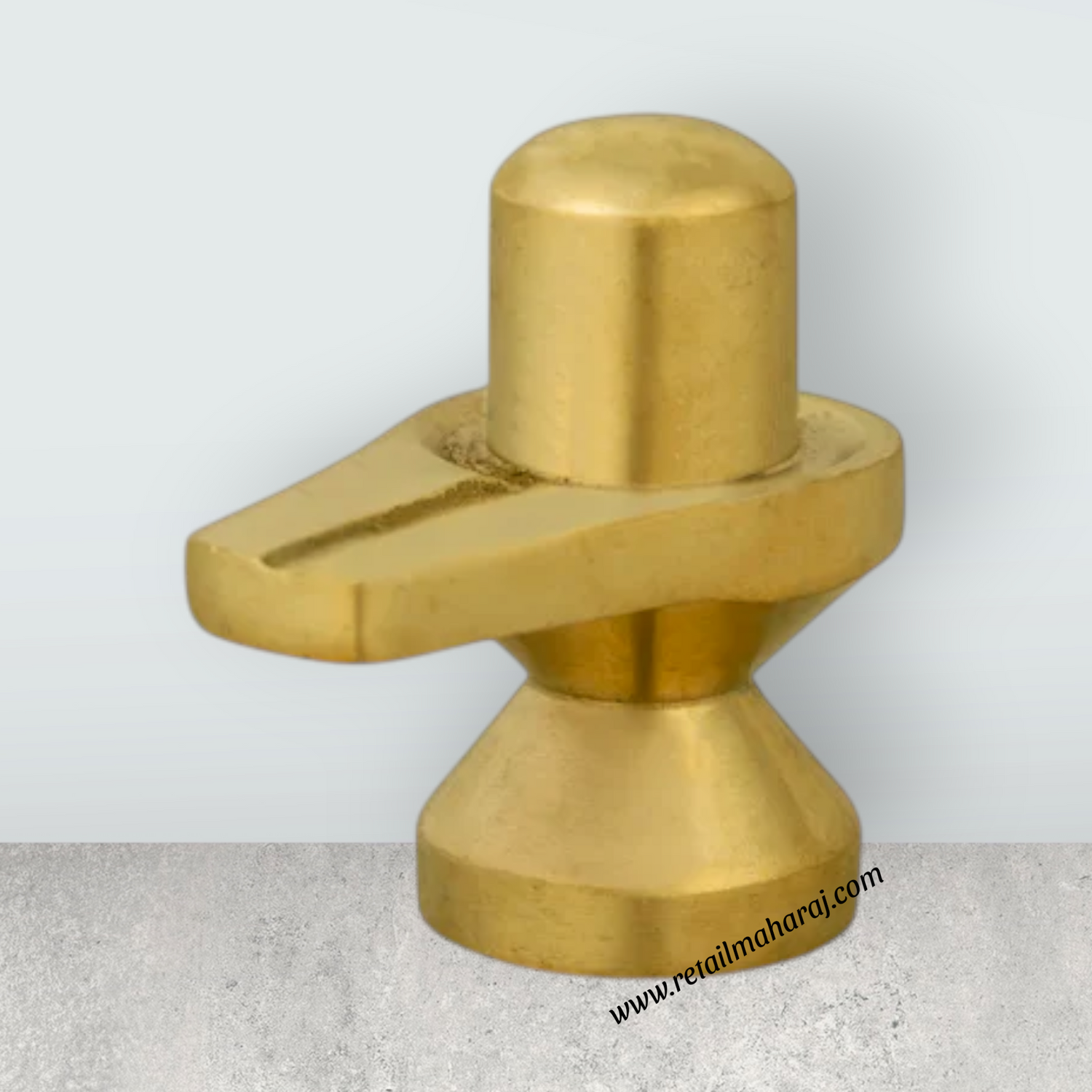 Brass Shivling – 1.5 X 1.25 Inches | Antique Brass Idol/ Shiva Lingam Statue for Pooja - Retail Maharaj
