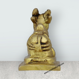 Nandi Statue With Base - 2 x 2 Inches | Antique Brass Idol/ Nandi Murti/ Nandi Idol for Pooja