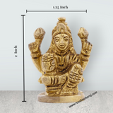 Laxmi Murti - 2 x 1.25 Inches | Antique Brass Statue/ Lakshmi Idol for Pooja/ 50 Gms Approx - Retail Maharaj