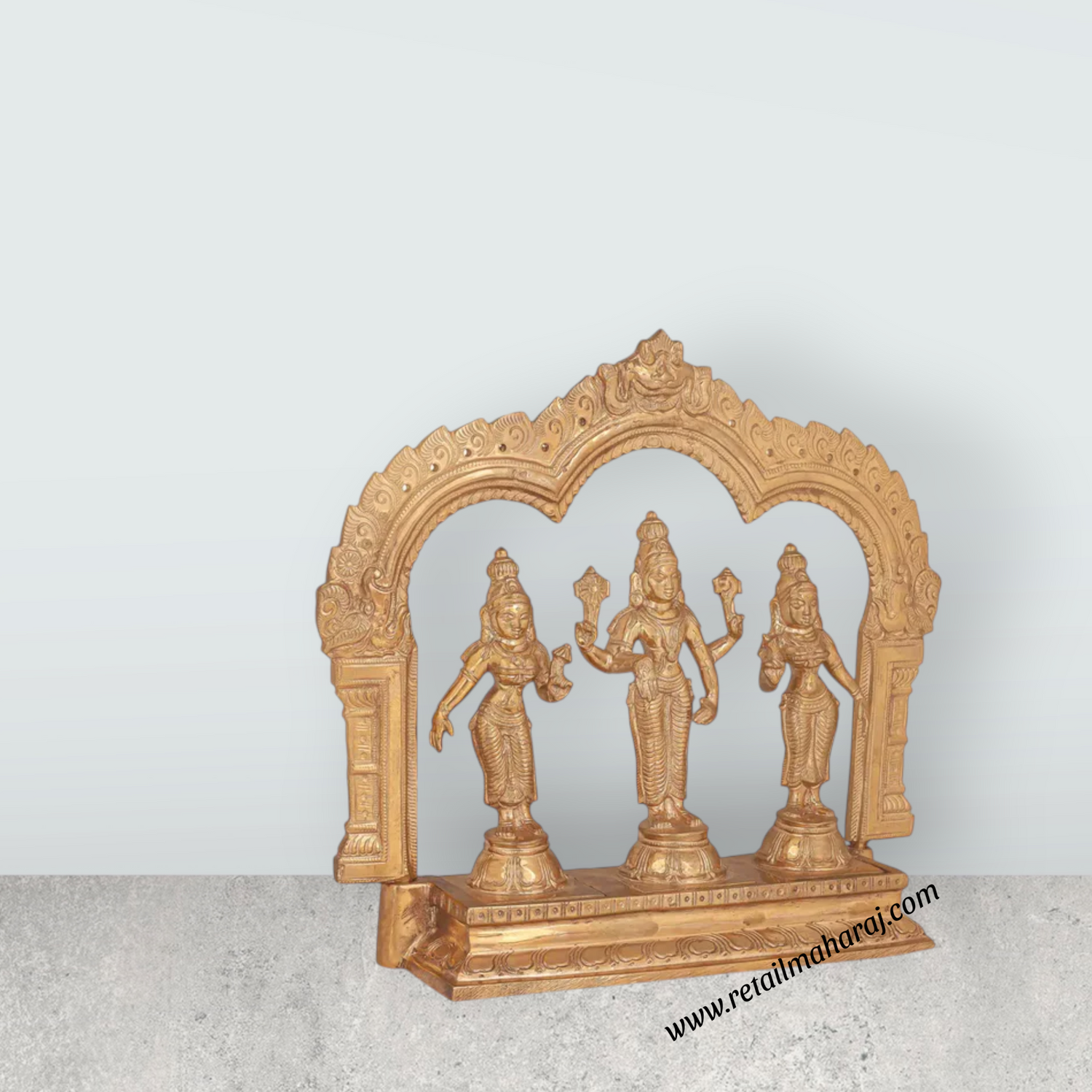 Tirupati Balaji Murti - 9.5 x 10.5 Inches | Panchaloha Idol/ Tirupathi Balaji Statue/ Tirupati Balaji Idol for Pooja - Retail Maharaj