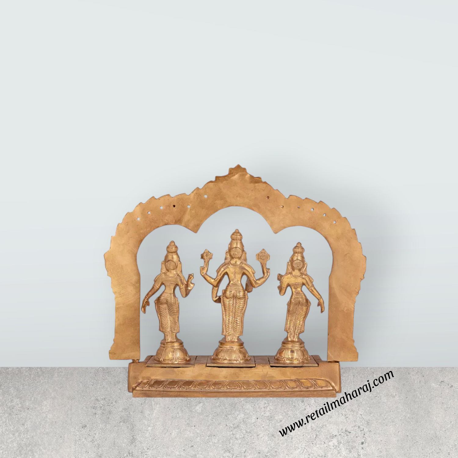 Tirupati Balaji Murti - 9.5 x 10.5 Inches | Panchaloha Idol/ Tirupathi Balaji Statue/ Tirupati Balaji Idol for Pooja - Retail Maharaj