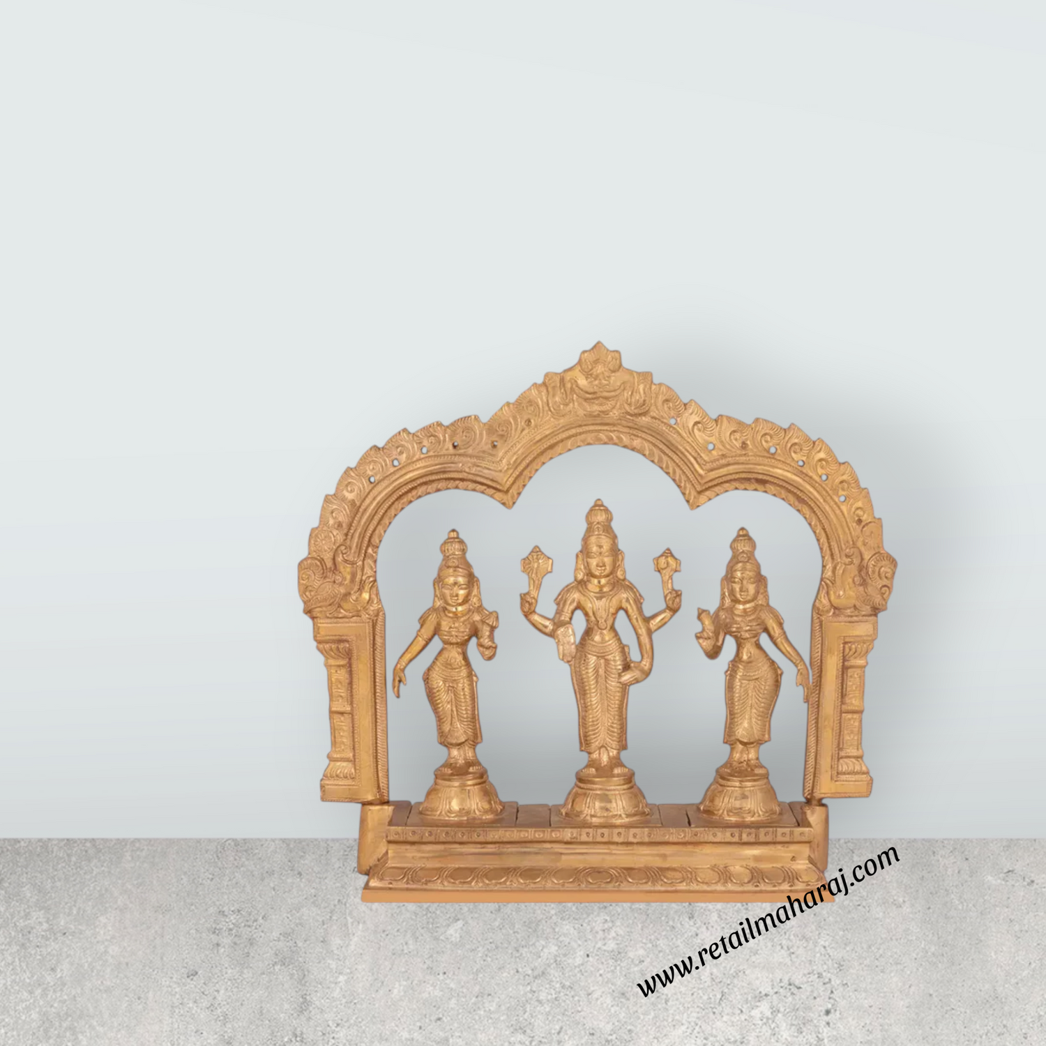 Tirupati Balaji Murti - 9.5 x 10.5 Inches | Panchaloha Idol/ Tirupathi Balaji Statue/ Tirupati Balaji Idol for Pooja - Retail Maharaj