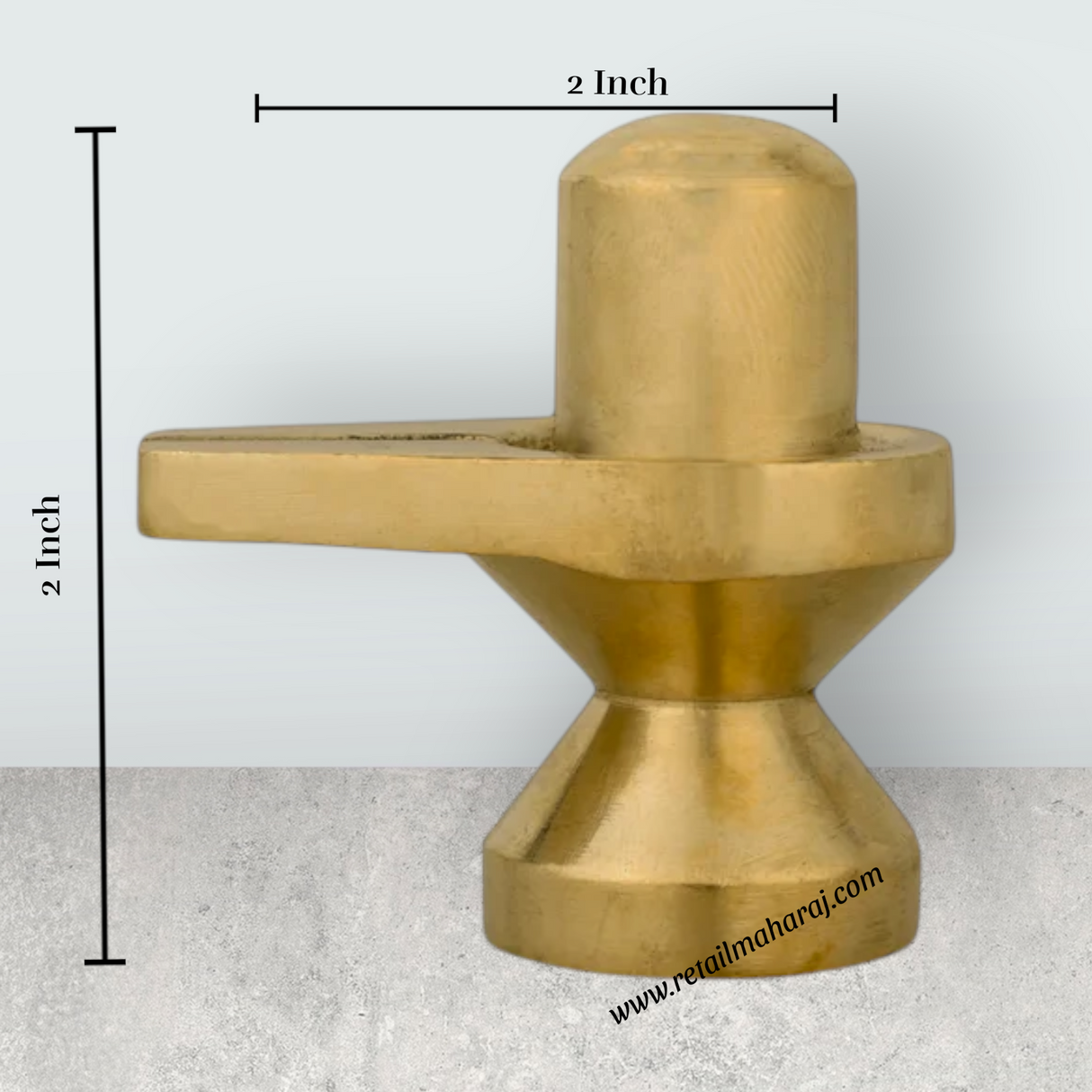 Shiv Ling Murti - 2 X 2 Inches | Brass Idol/ Shiva Lingam Statue For Pooja And Spiritual Atmosphere - Retail Maharaj