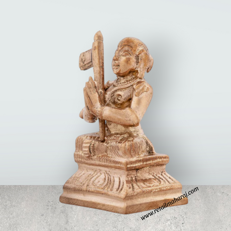 Ramanujacharya Idol - 1.75 x 1 Inches | Panchaloha Statue/ Ramanujar Statue for Pooja/ 65 Gms Approx - Retail Maharaj