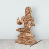 Vedanta Desikan Statue - 2.5 x 1.5 Inches | Panchaloha Statue/ Sitting Vedanta Desika Murti for Home - Retail Maharaj