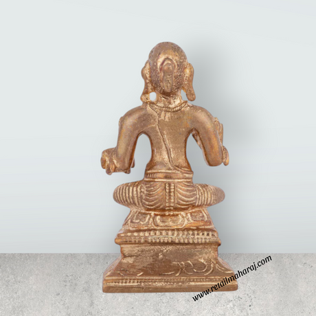 Vedanta Desikan Statue - 2.5 x 1.5 Inches | Panchaloha Statue/ Sitting Vedanta Desika Murti for Home - Retail Maharaj