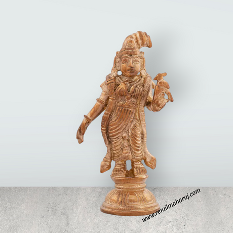 Andal Idol - 2.5 x 1.5 Inches | Panchaloha Idol/ Andal Vigraham for Pooja - Retail Maharaj