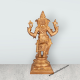 Ganesha standing On Base Murti - 9.5 x 5 Inches | Panchaloham Statue / Vinayagar Sculpture For Home Decor - Retail Maharaj