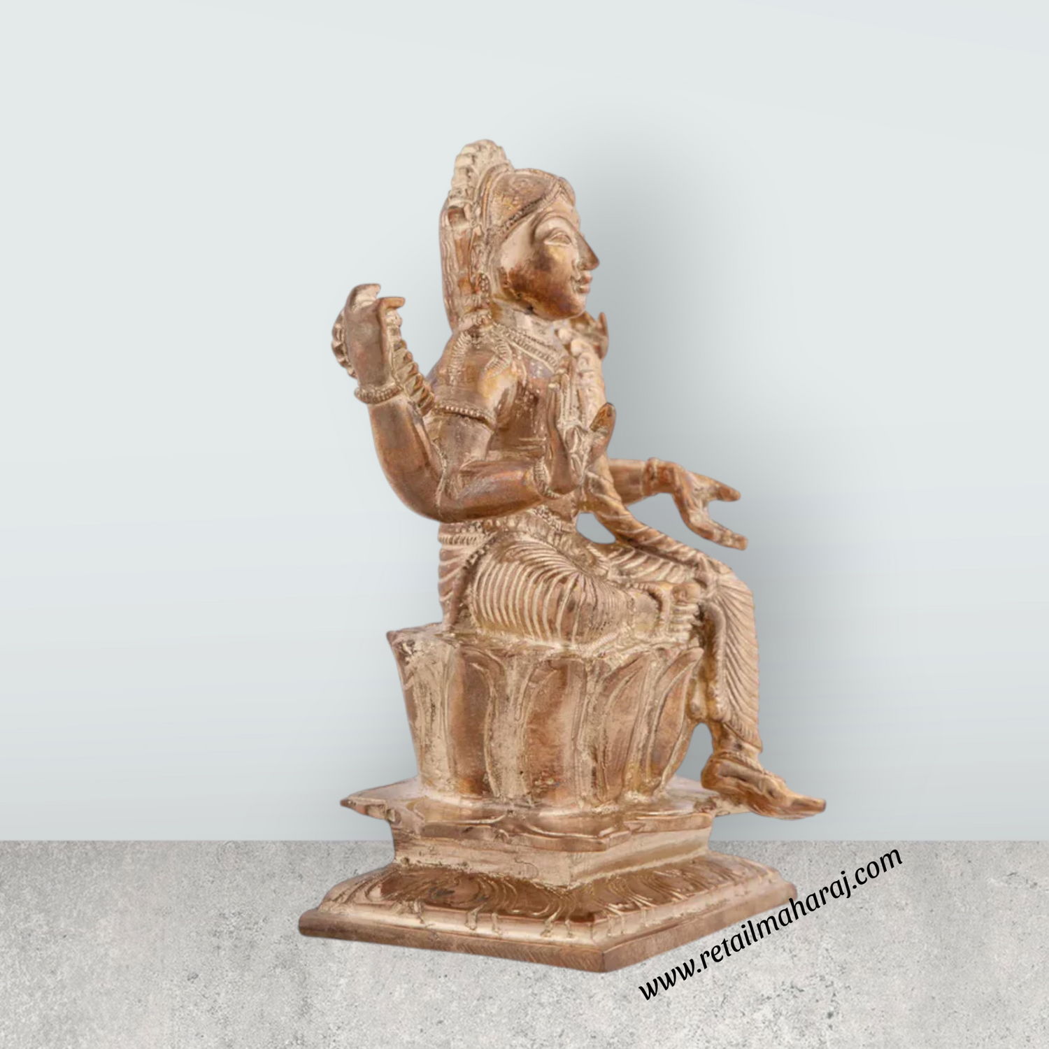 Bala Tripura Sundari Idol - 6 x 3.5 Inches | Panchaloha Idol/ Balambigai Statue for Pooja/ 1335 Gms Approx - Retail Maharaj