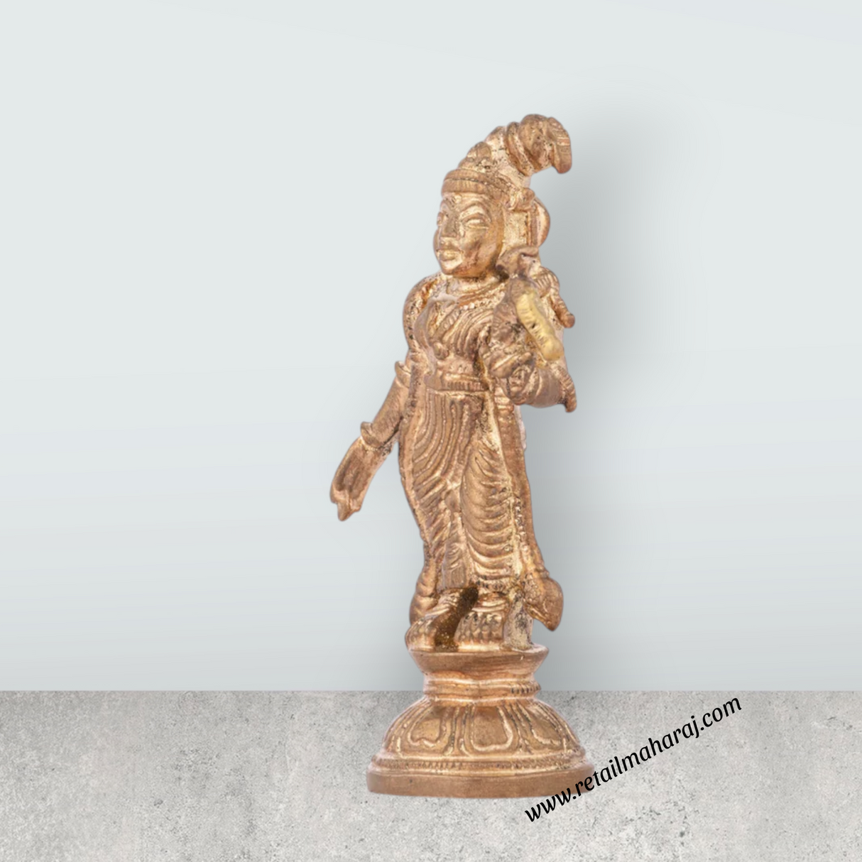 Andal Idol - 3 x 1.5 Inches | Panchaloha Idol/ Andal Vigraham for Pooja/ 75 Gms Approx - Retail Maharaj