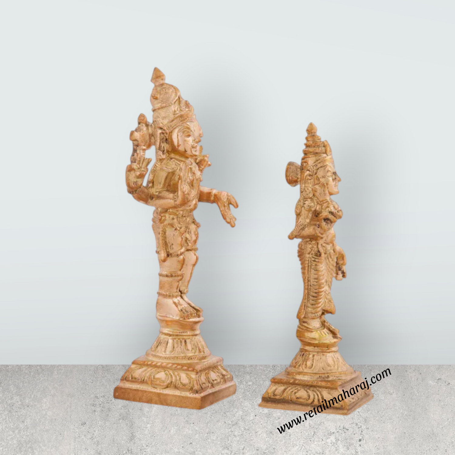 Shiv Parivar Murti - 4 x 2 Inches | Panchaloha Idol/ Shiv Parvati idol/ 250 gms approx - Retail Maharaj