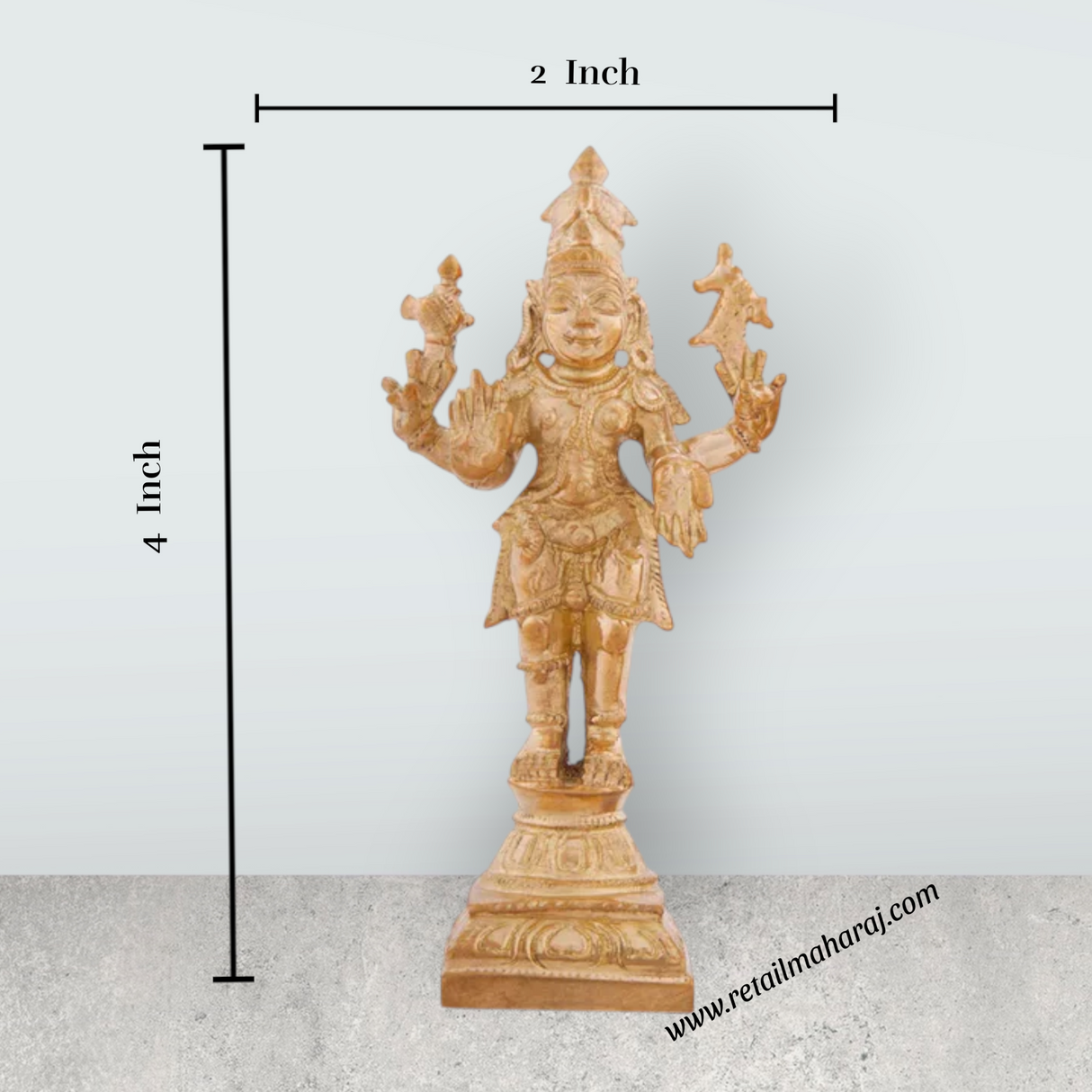 Shiv Parivar Murti - 4 x 2 Inches | Panchaloha Idol/ Shiv Parvati idol/ 250 gms approx - Retail Maharaj