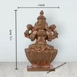 Laxmi Devi Statue - 1.75 x 1 Inches | Panchaloha Idol/ Lakshmi Statue Sitting On Lotus for Pooja/ 55 Gms Approx - Retail Maharaj