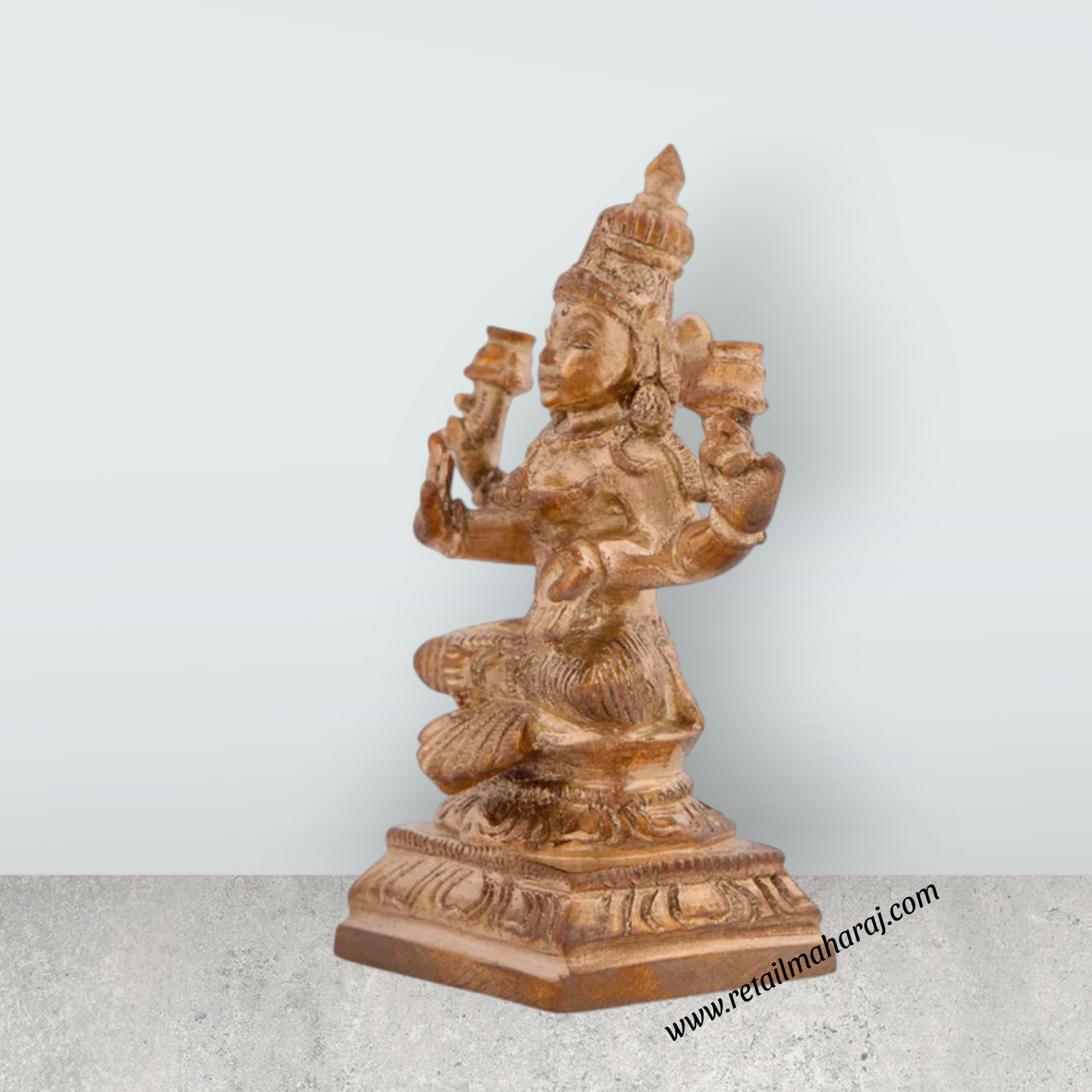 Laxmi Murti - 2.5 Inches | Panchaloha Idol/ Laxmi Idol for Pooja/ 140 Gms Approx - Retail Maharaj
