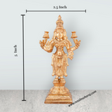 Lakshmi Idol - 5 x 2.5 Inches | Panchaloha Statue/ Standing Laxmi Idol for Pooja/ 345 Gms Approx - Retail Maharaj