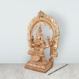 Laxmi Murti With Arch - 6 x 4.5 Inches | Panchaloha Statue/ Lakshmi Idol for Pooja/ 700 Gms Approx - Retail Maharaj
