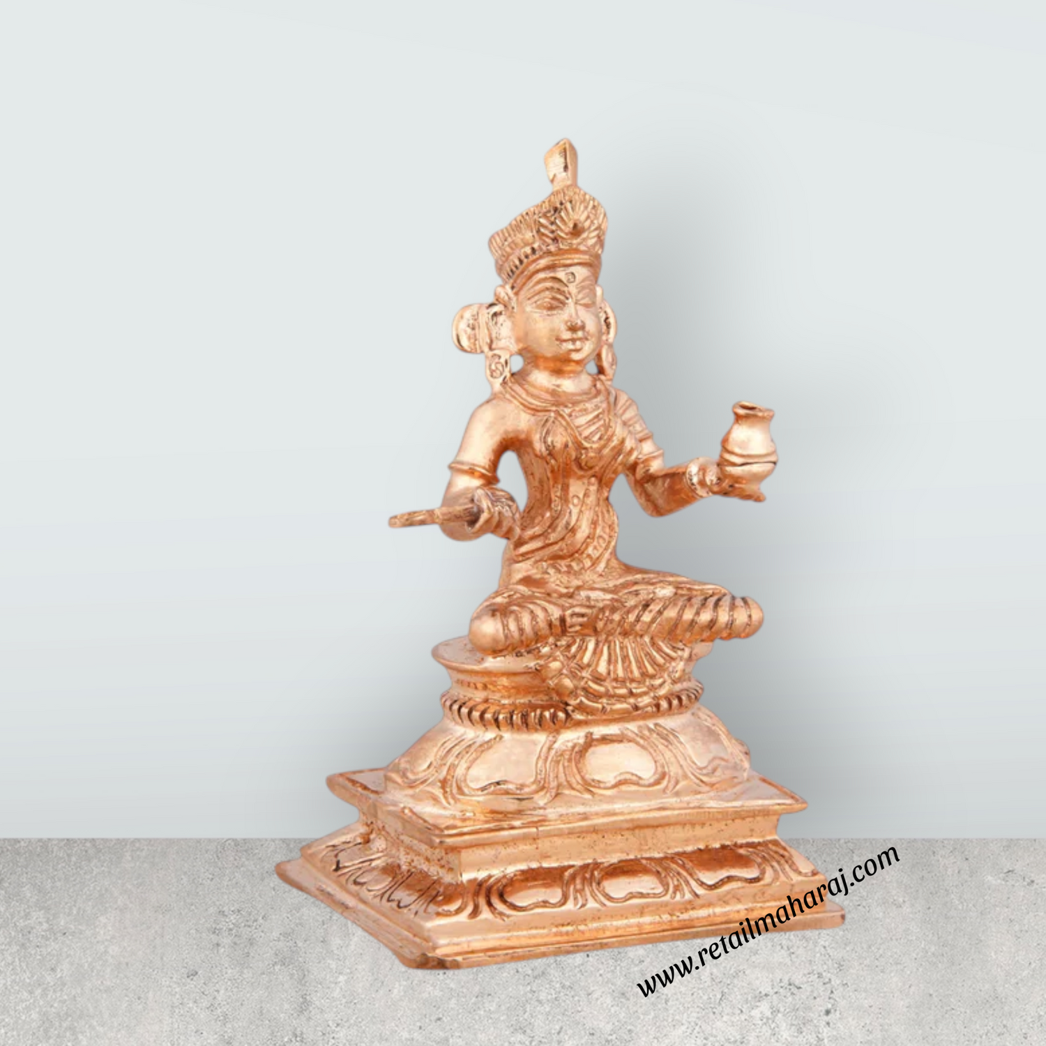 Annapuran Devi Murti - 3.5 x 2 Inches | Panchaloha Statue/ Annapurna Murti for Home/ 170 Gms Approx - Retail Maharaj