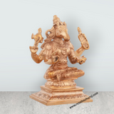 Hayagriva Statue Sitting On Base - 3.5 x 2.5 Inches | Panchaloha Statue/ Hayagreevar Statue for Pooja - Retail Maharaj